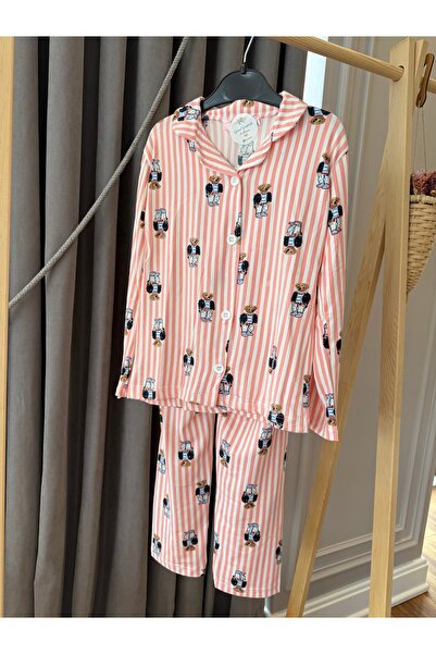 Baby BabyAden Teddy Prugasto roza Pamuk komada Viskoza mekana Na dugmad sprij...