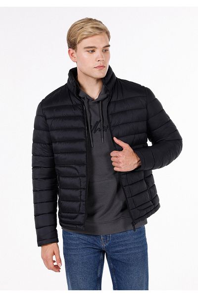 Colin's Palton negru pentru bărbați Slim Fit