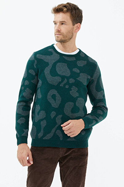 Sementa Πλεκτό πουλόβερ με λαιμόκοψη - Πράσινο