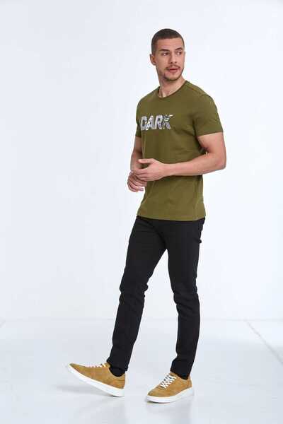 Voltaj Чоловічий футболка - Hudson з вишивкою, хакі