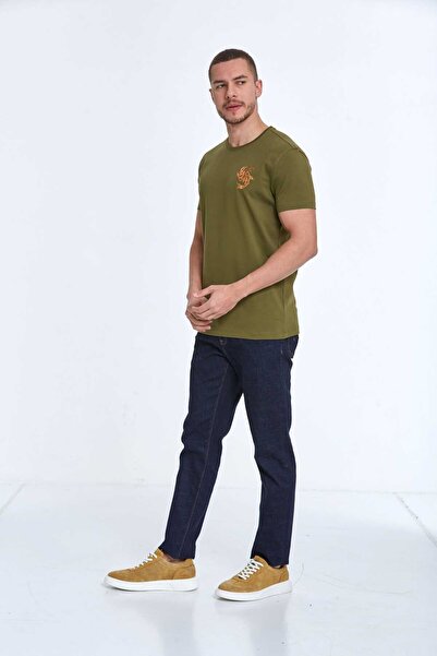 Voltaj Вишита футболка - Lincoln Чоловіча хакі