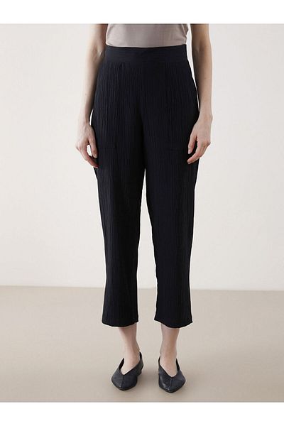 LC Waikiki Pantaloni de damă texturați cu talie elastică de sezon nou - S5J305Z8