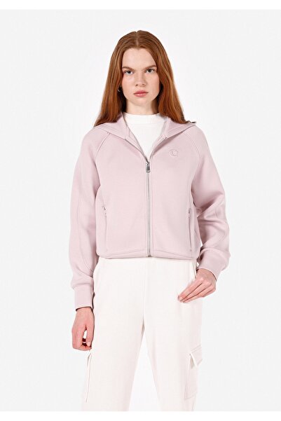 Colin's Γυναικείο ροζ φούτερ με κουκούλα και ίσια γραμμή, κανονική εφαρμογή