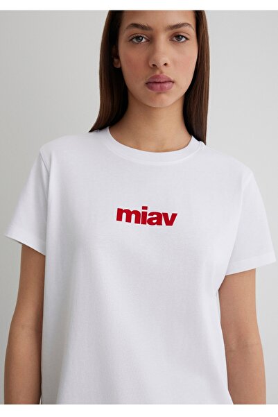 Mavi червона футболка з принтом regular fit