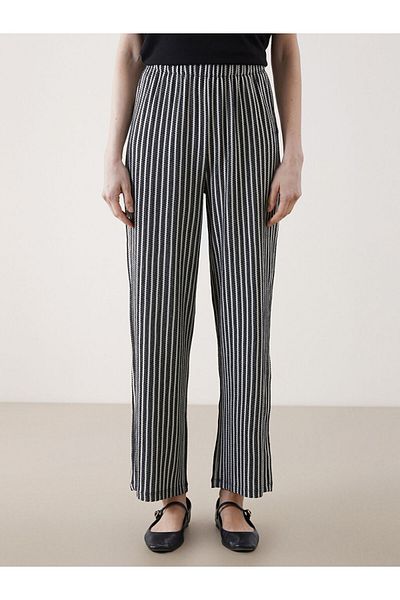 LC Waikiki Elastic Waist Striped Women's Trousers