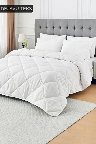 dt dejavu.teks لحاف أبيض مزدوج |   لحاف مضاد للبكتيريا مقاس 195 × 215 سم 4 مواسم