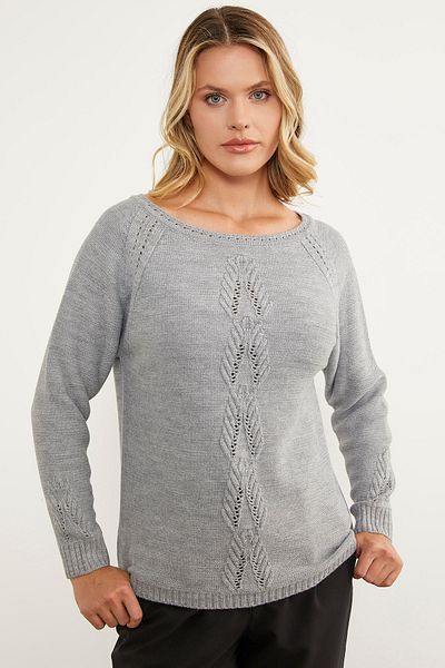 Sementa Boat Neck Detailed Knitwear Sweater - Gray