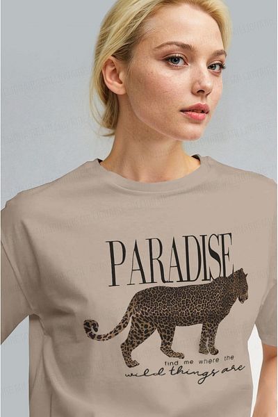 Millionaire Γυναικείο Leopard μοτίβο Relax Fit T-shirt Κανονική εφαρμογή