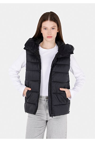 Colin's Регулярна кройка с качулка, цип и подплата, водоустойчива дамска черн...