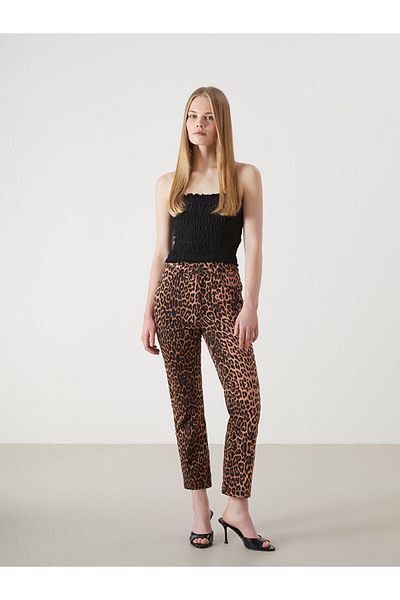 LC Waikiki New Season Strapless Collar Textured Women's Crop - S5J606Z8