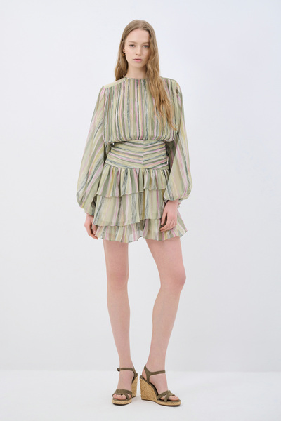 adL Büzgülü Şifon Elbise