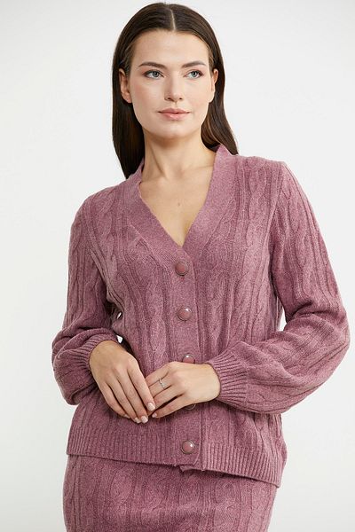Sementa Rose Motif Hair Braid and Wool Knitwear Set