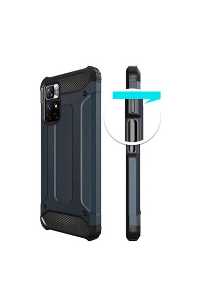 Cekuonline Xiaomi Poco X3 Nfc - X3 Pro Uyumlu Kılıf Tank Full Koruma Antişok - Sarı Kırmızı Şampiyon