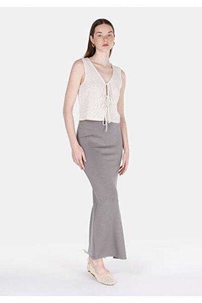 Colin's Тънко прилепваща права дамска пола в сиво