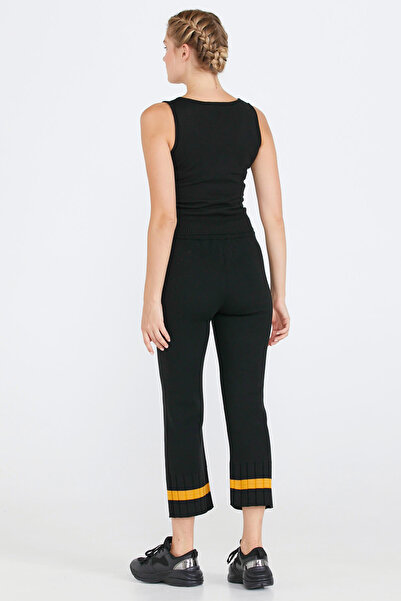 Sementa Knitwear Trousers with Leg Detail - Black