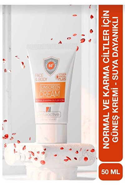 Pharma Naturactive, SPF50+ Normal ve Karma Ciltler İçin Anında Koruma Etkili Güneş Kremi, 50 ML