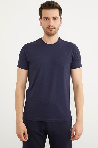 Sementa Μπλουζάκι με λαιμόκοψη Basic - Navy Blue