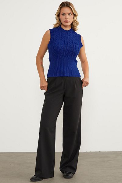 Sementa Hair Knitted Knitwear Sweater with Sitting on the Waist - Saks