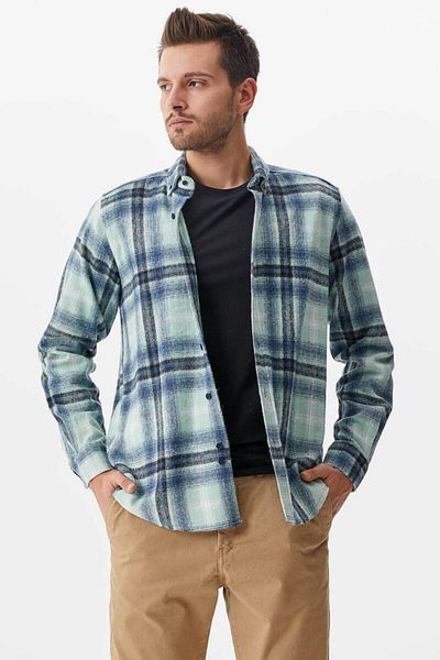 Sementa Cămașă Lumberjack pentru bărbați - Albastru