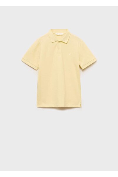 MANGO Kids Kısa kollu pamuklu polo gömlek