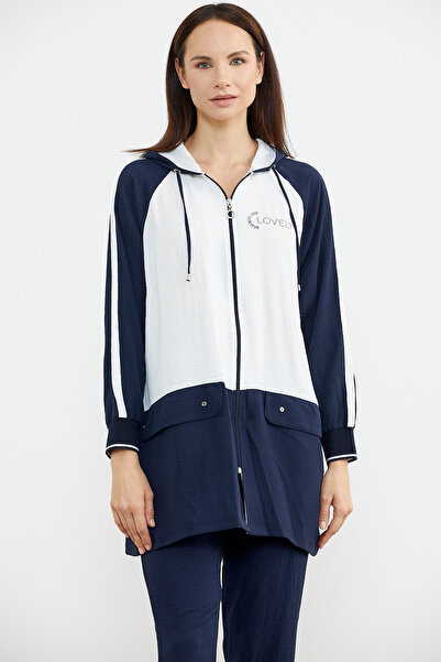 Sementa Zippered Tunic Crepe Set - Navy Blue