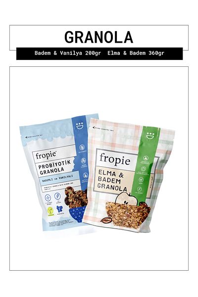 FROPİE Fropie Almond Vanilla and Apple Almond Granola Package