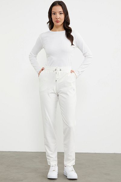 Sementa High Waist Two Thread Sweatpants - Ecru