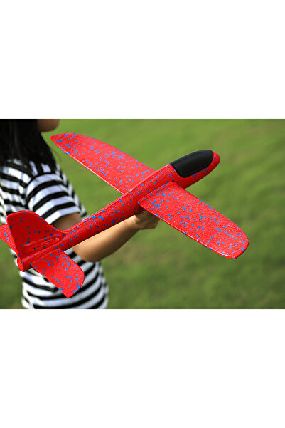 KanatGo Kırmızı Çocuk Köpük Uçak Oyuncak - El Planörü, Elle Atılan Eğlenceli ve Dayanıklı Uçan Oyuncak Uçak