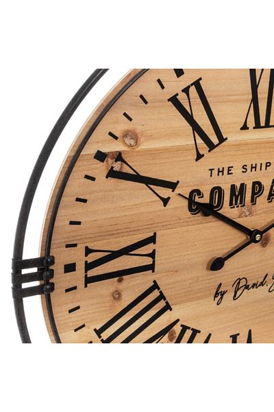 Atmosphera Colonial Recycled Design Round Analog Wall Clock 58cm