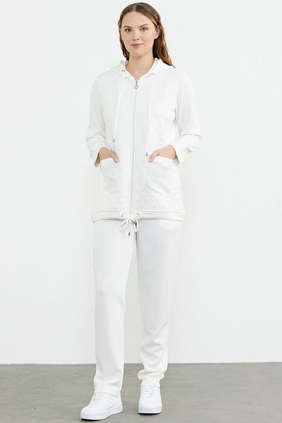 Sementa Quilted Scuba Tracksuit Set - Ecru