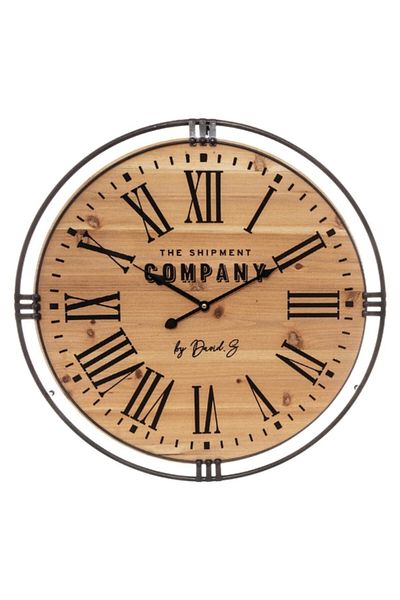 Atmosphera Colonial Recycled Design Round Analog Wall Clock 58cm