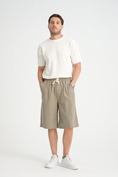 Redline Ανδρική φαρδιά εφαρμογή - Άνετη εφαρμογή 100% βαμβακερό μαλακό σορτς Κάπρι