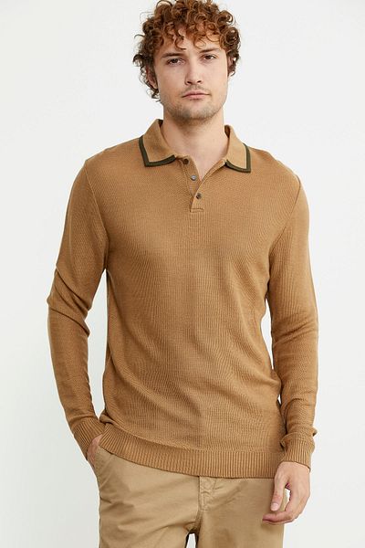 Sementa Πλεκτό πουλόβερ Kamel Polo Neck - Με κουμπί