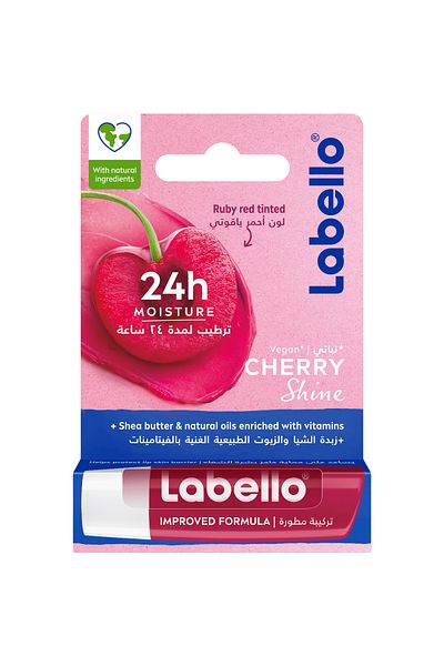 LABELLO LABELLO Lip Care, Moisturizing Lip Balm, Cherry Shine, 4.8g