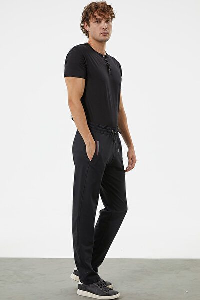 Sementa Pocket Detailed Logo Sweatpants - Black