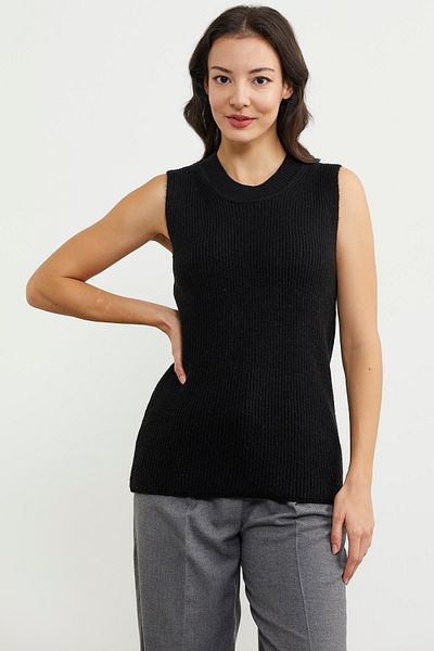 Sementa Derby Crew Neck Knitwear Sweater - Black