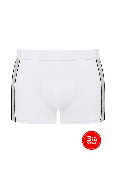 Sementa Ανδρικό Modal Two Color Boxer 3 Pack - Λευκό