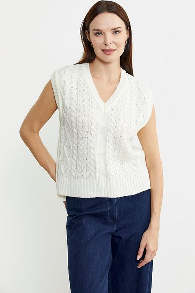 Sementa Hair Braided Long Wool Knitwear Sweater - Bone