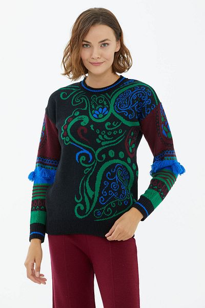 Sementa Tricot Pulover Negru