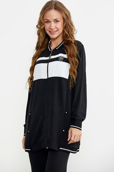 Sementa 76456 Comfortable Fit Suit with Block Transition - Black - L