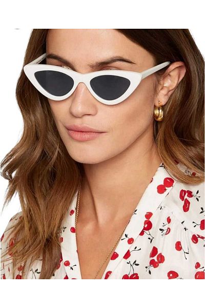 Pierre Lotus Muadex cat model white sunglasses