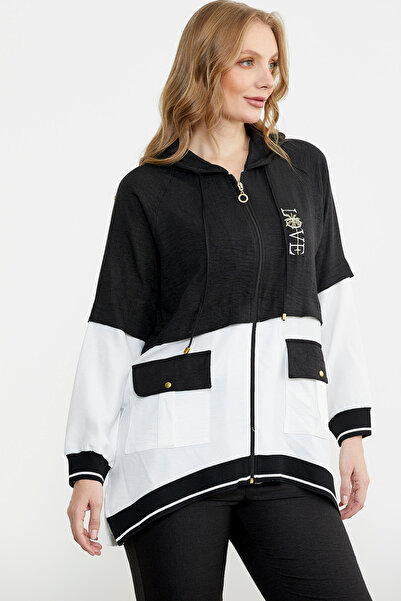 Sementa Black Color Block Transition Tunic Suit