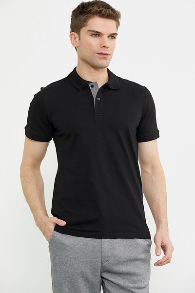 Sementa Polo Neck - Μπλουζάκι με κοντό μανίκι / Μαύρο