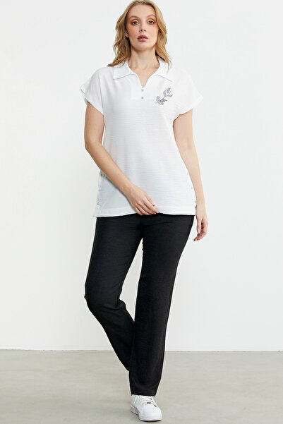 Sementa Polo Collar Linen Image Suit - Black