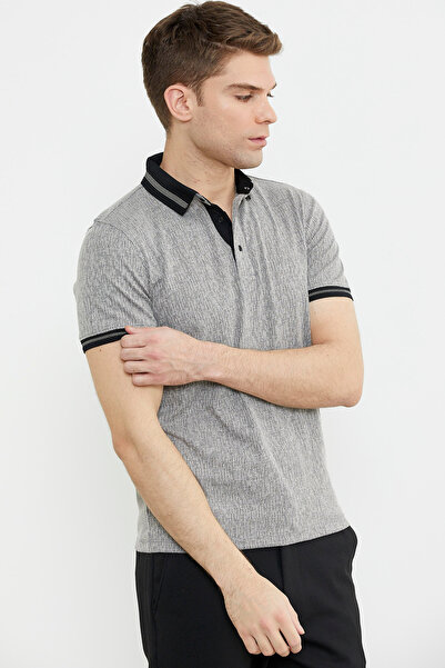 Sementa Футболка з коміром-поло в комбінованих кольорах - Візон