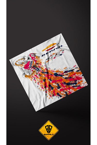 Buffalo Bandană unisex din bumbac multifuncțional pentru păr-față