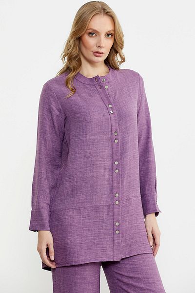 Sementa Purple Linen Look Shirt and Pants Set