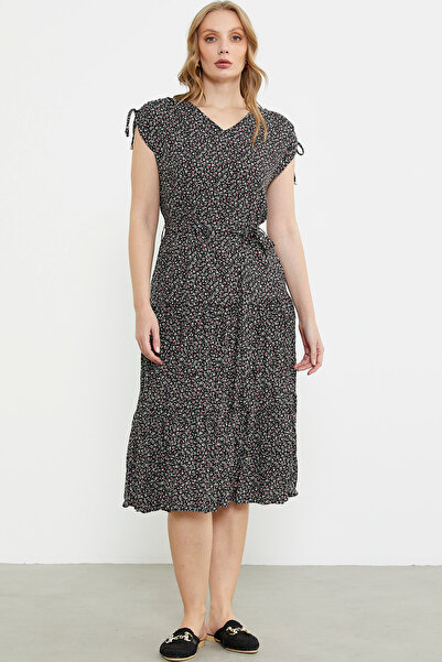 Sementa Φόρεμα Άνετο Μοτίβο Νάνου - Μαύρο