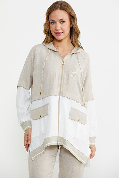 Sementa Color Transition Block Tunic Suit - Stone Column