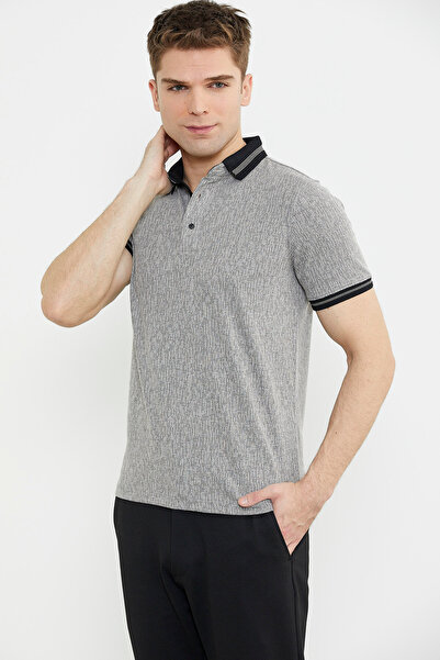 Sementa Футболка з коміром-поло в комбінованих кольорах - Візон